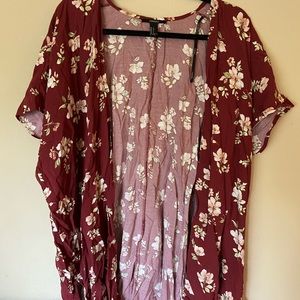 💫3/$15 Red Forever 21 kimono